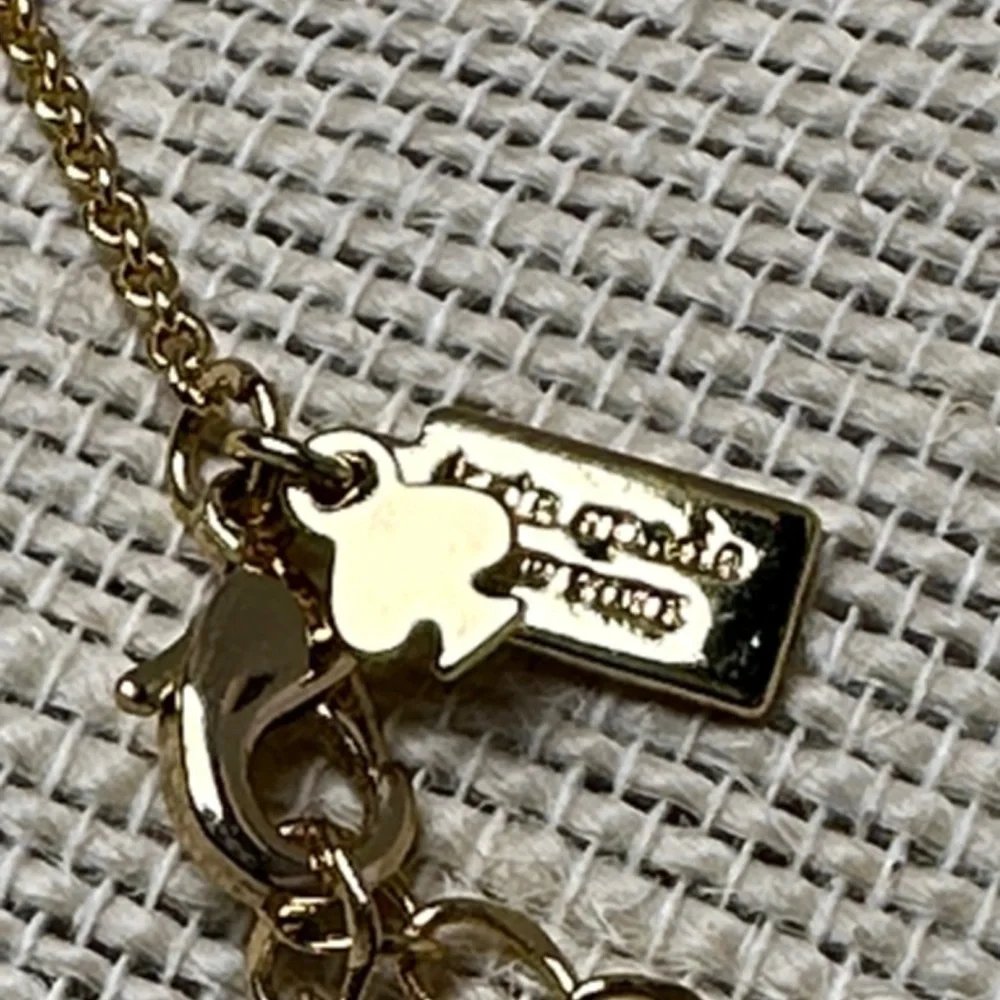 Kate Spade Gold Necklace with Red Spade & Crystal Charm – 16.5” with 3” Extender
